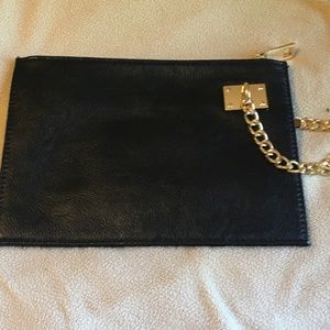 Black clutch purse.